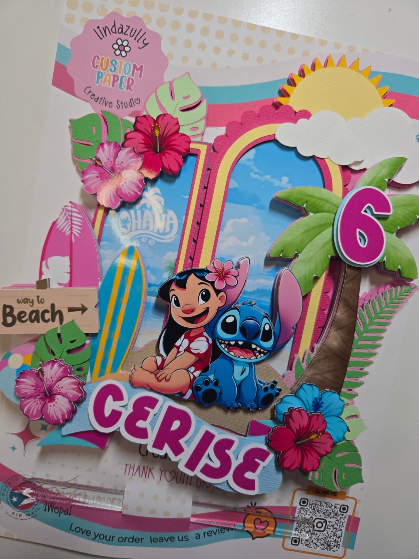 Lilo & Stitch Personalized Cake Topper