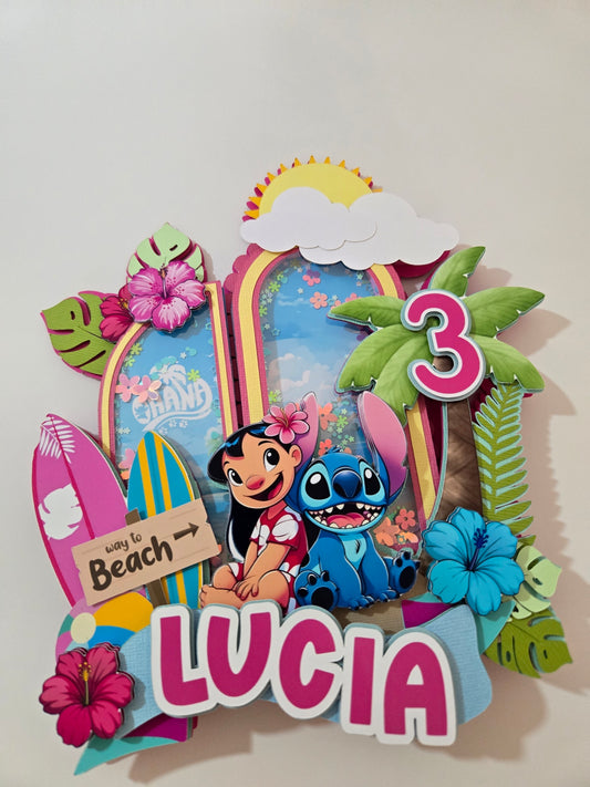 Lilo & Stitch Personalized Cake Topper