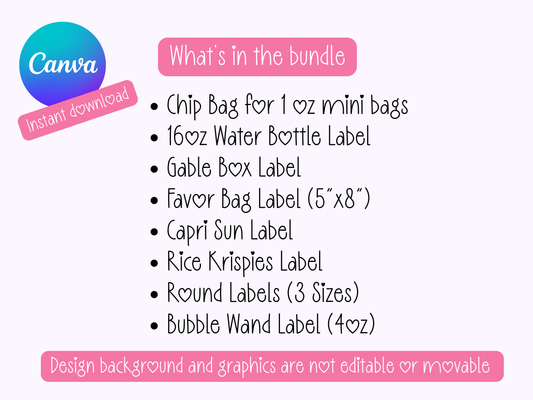 Minnie Pool Party Printable Templates | 10 template bundle