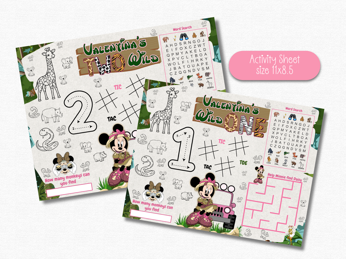 Minnie Safari Made to Order Templates- Digital Download- Made to Order Download