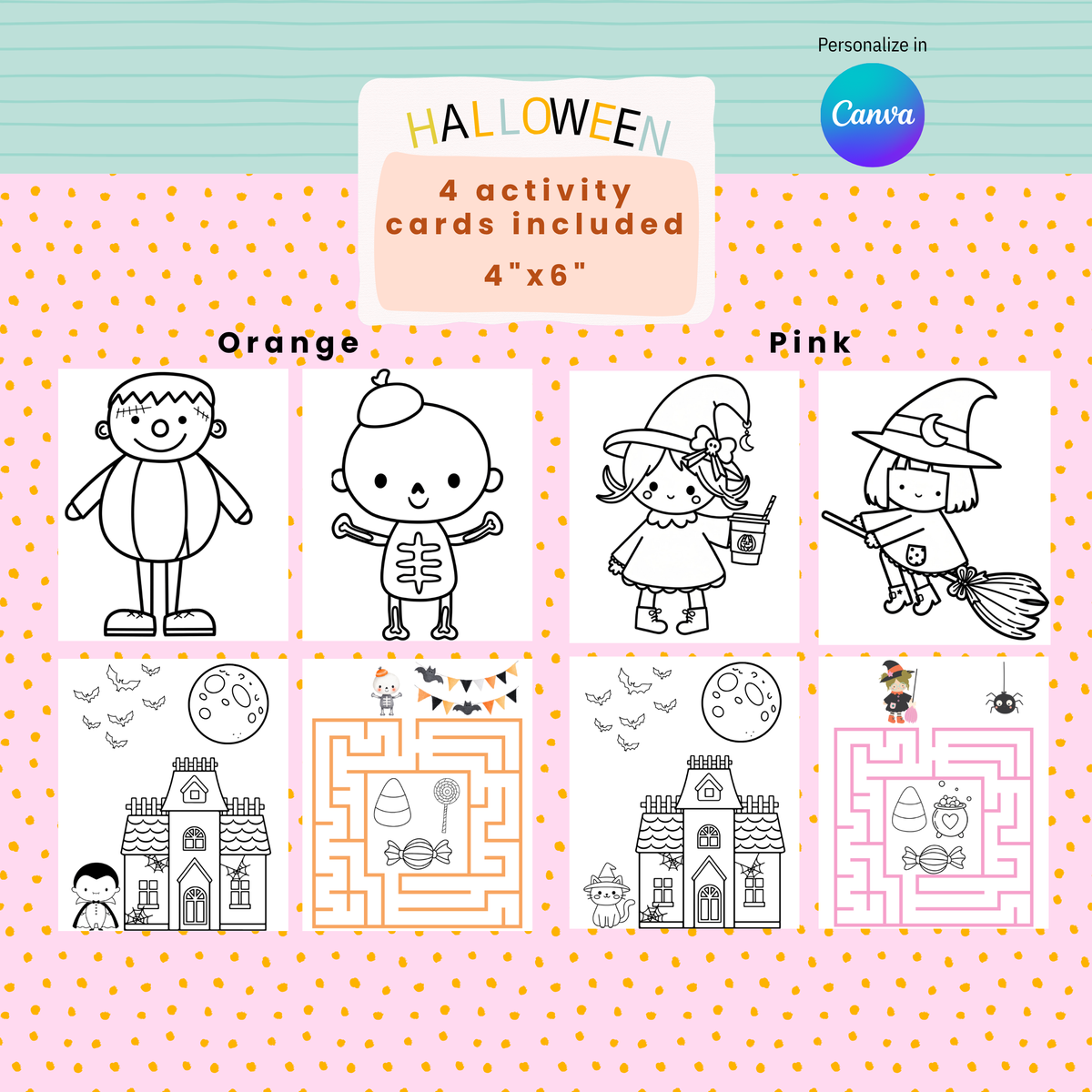 Halloween Coloring Kit – Classroom Favors, Party Gifts (Candy-Free)