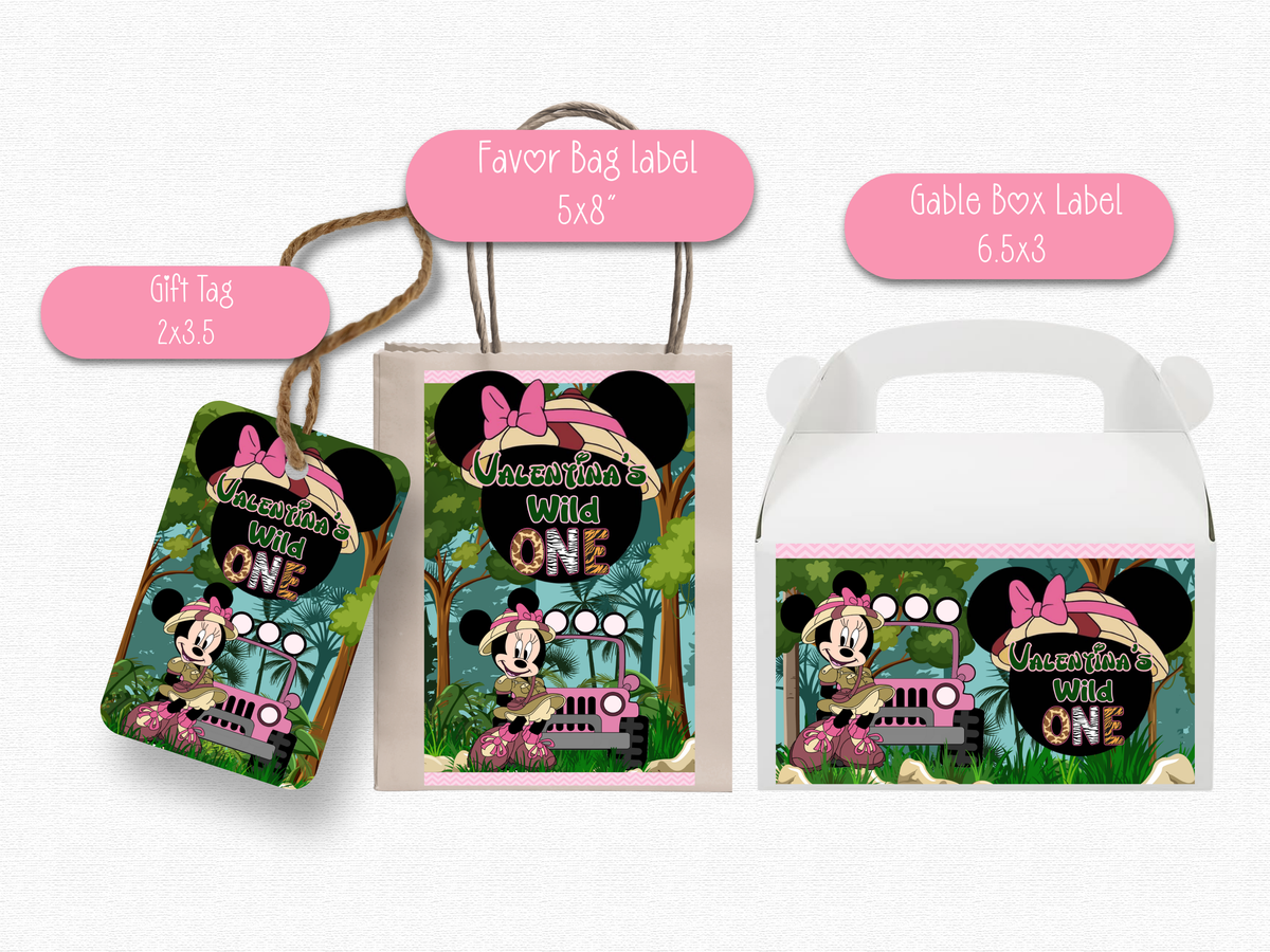 Minnie Safari Made to Order Templates- Digital Download- Made to Order Download