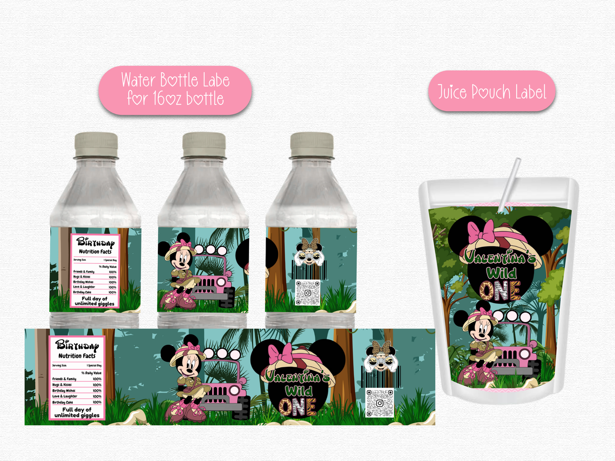 Minnie Safari Made to Order Templates- Digital Download- Made to Order Download