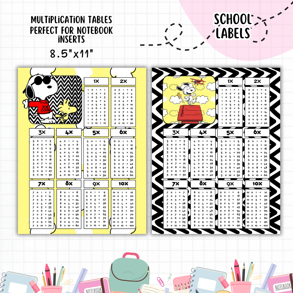 Snoopy School Labels - Digital Download (Copy)