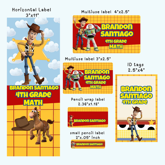 Toy Story School Label Bundle