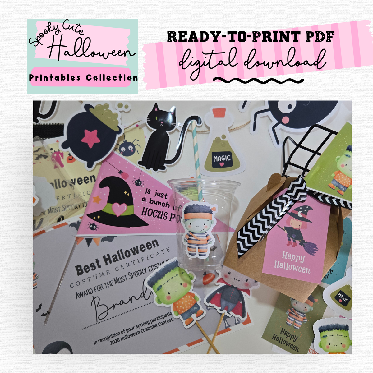 Spooky Cute Halloween Printable Party Collection | DIY Halloween Party Printables