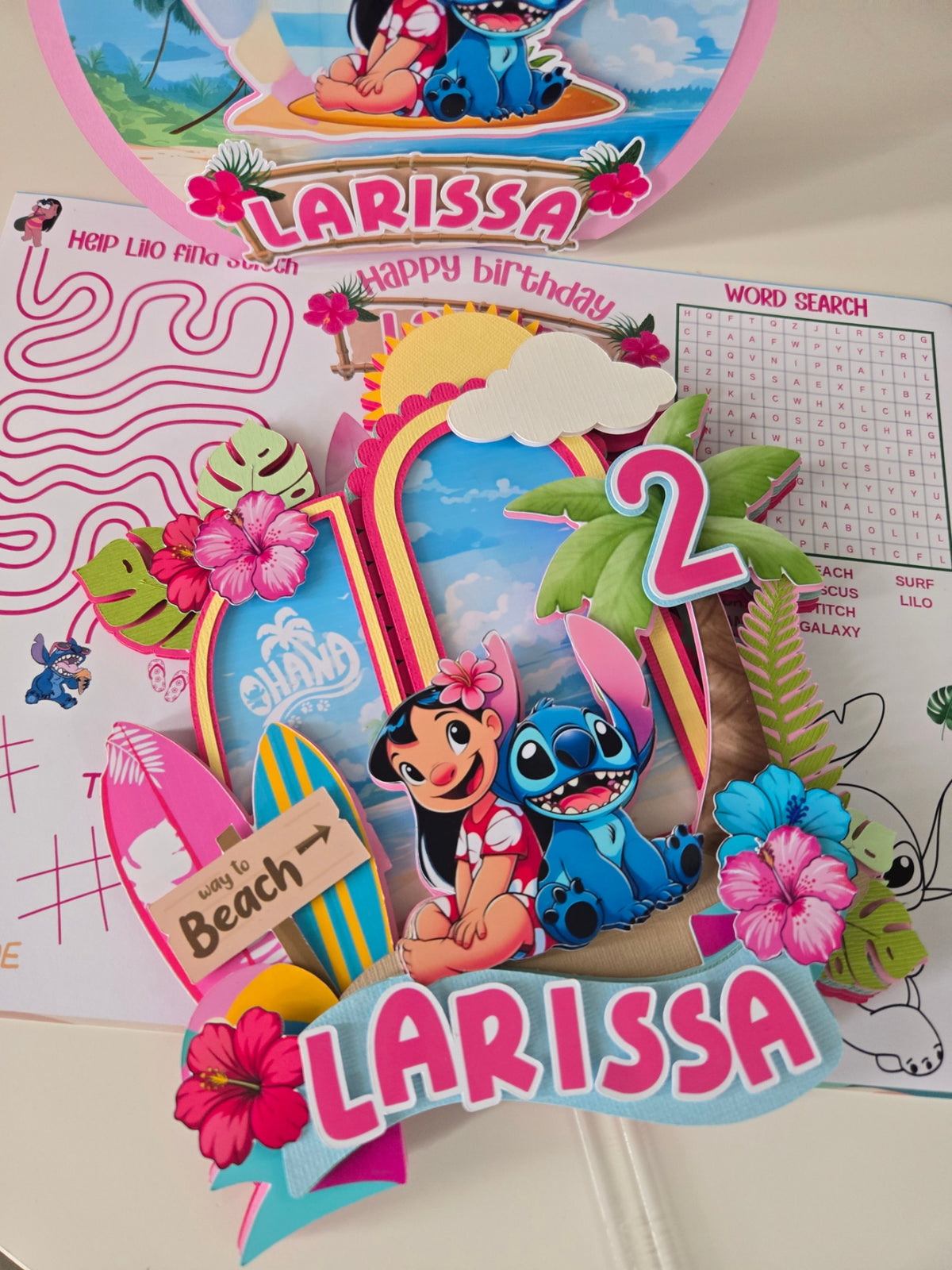 Lilo & Stitch Personalized Cake Topper