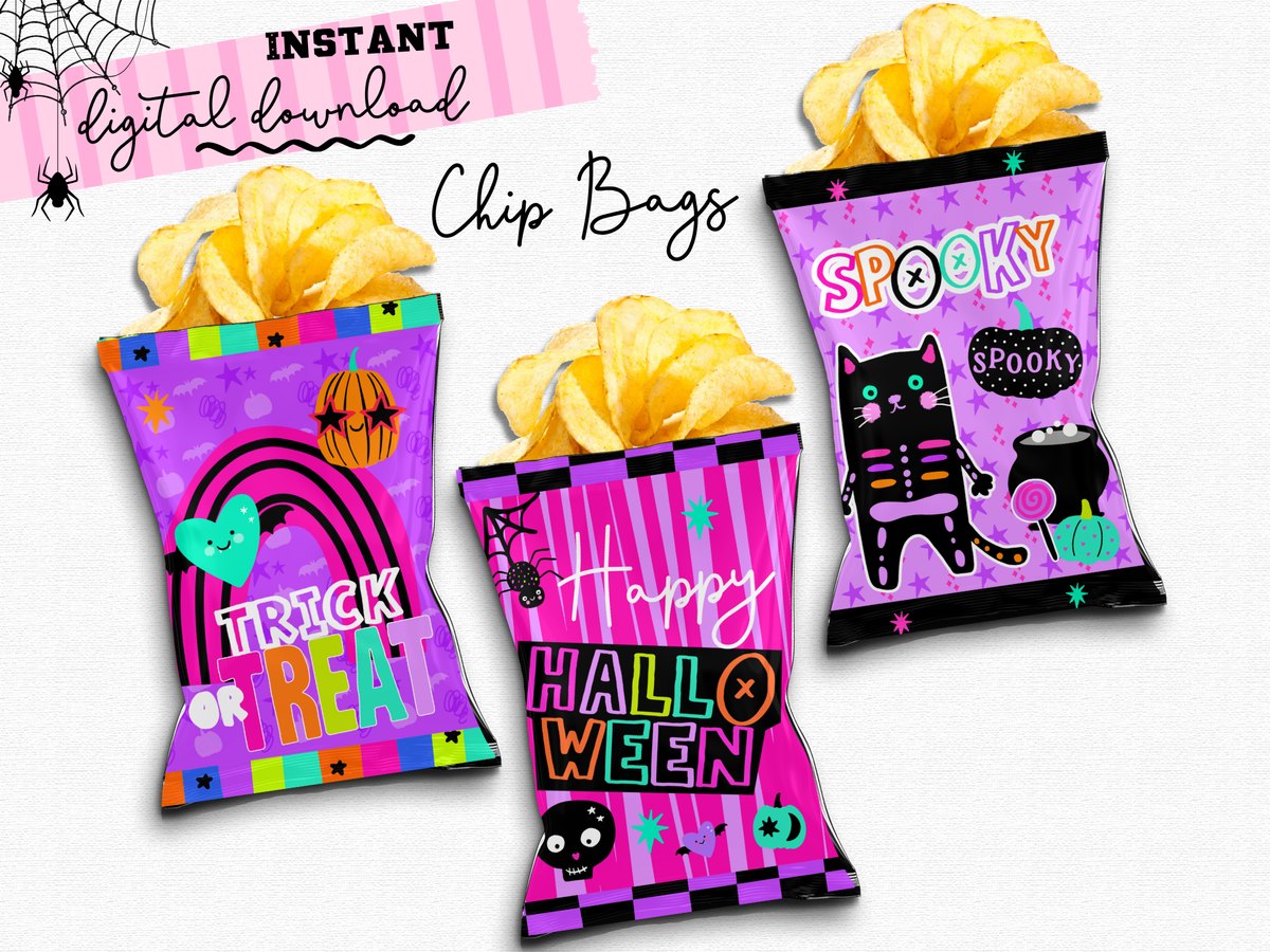 Halloween Candy Bags | Chip Bags, (Digital Download)