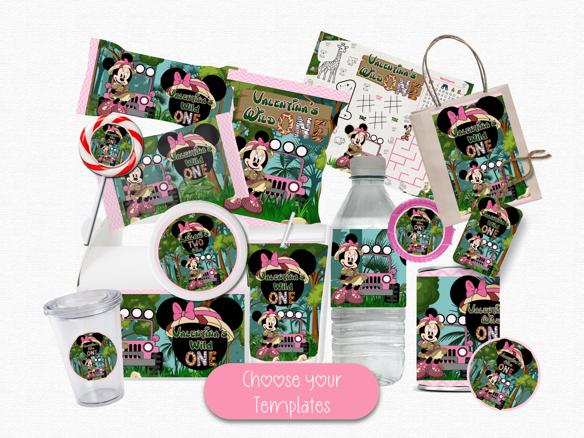 Minnie Safari Made to Order Templates- Digital Download- Made to Order Download