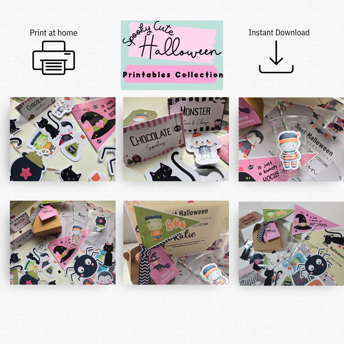 Spooky Cute Halloween Printable Party Collection | DIY Halloween Party Printables