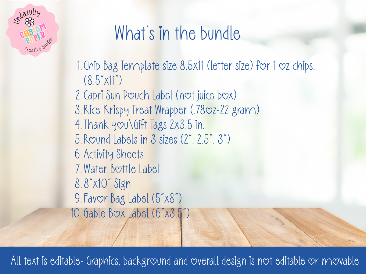 Construction Theme Party Printable (Digital Download) Canva Editable