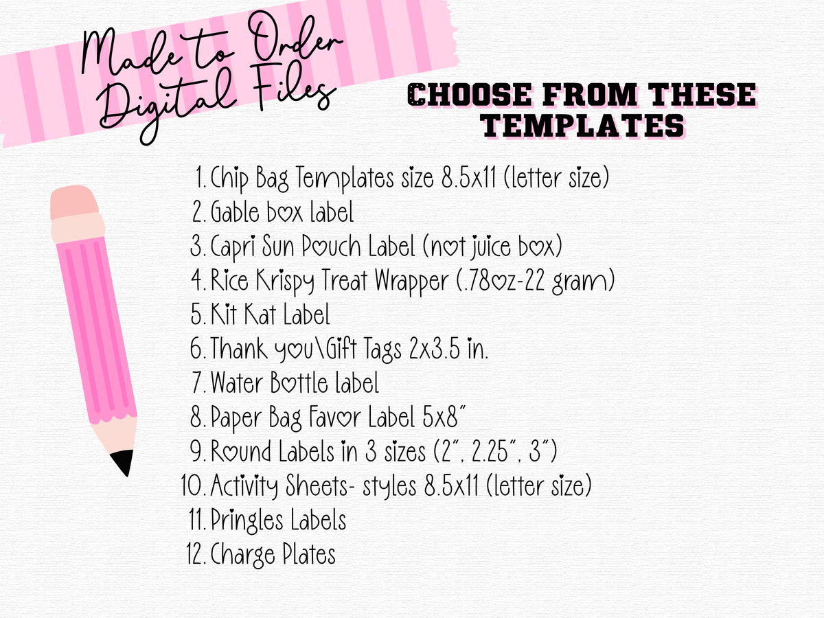 Minnie Safari Made to Order Templates- Digital Download- Made to Order Download