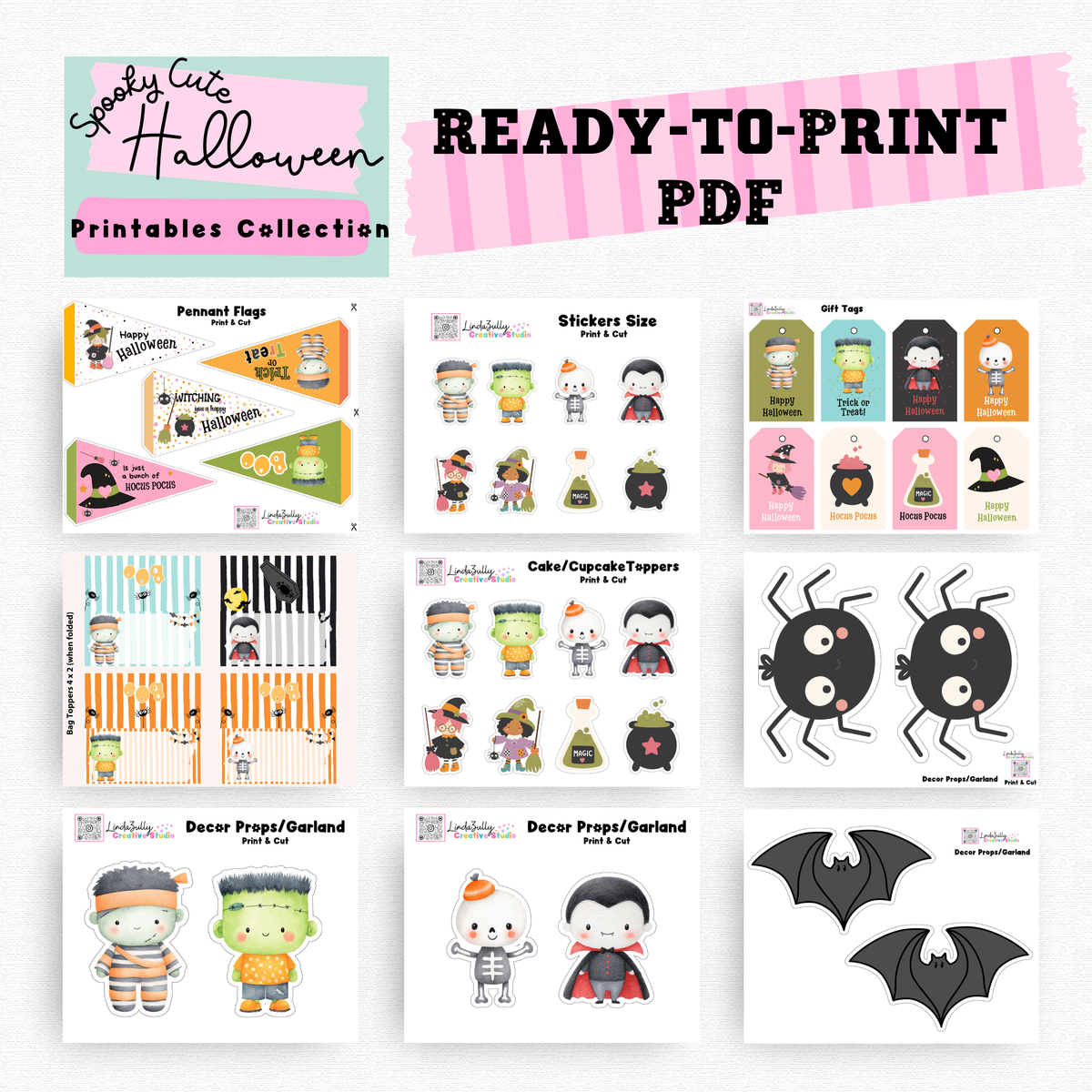 Spooky Cute Halloween Printable Party Collection | DIY Halloween Party Printables