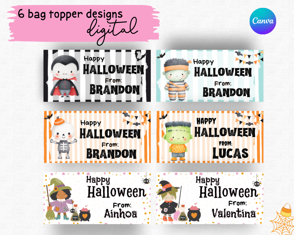 Personalized Halloween Coloring Kit, Party Favors, Classroom Gifts (Digital Download)