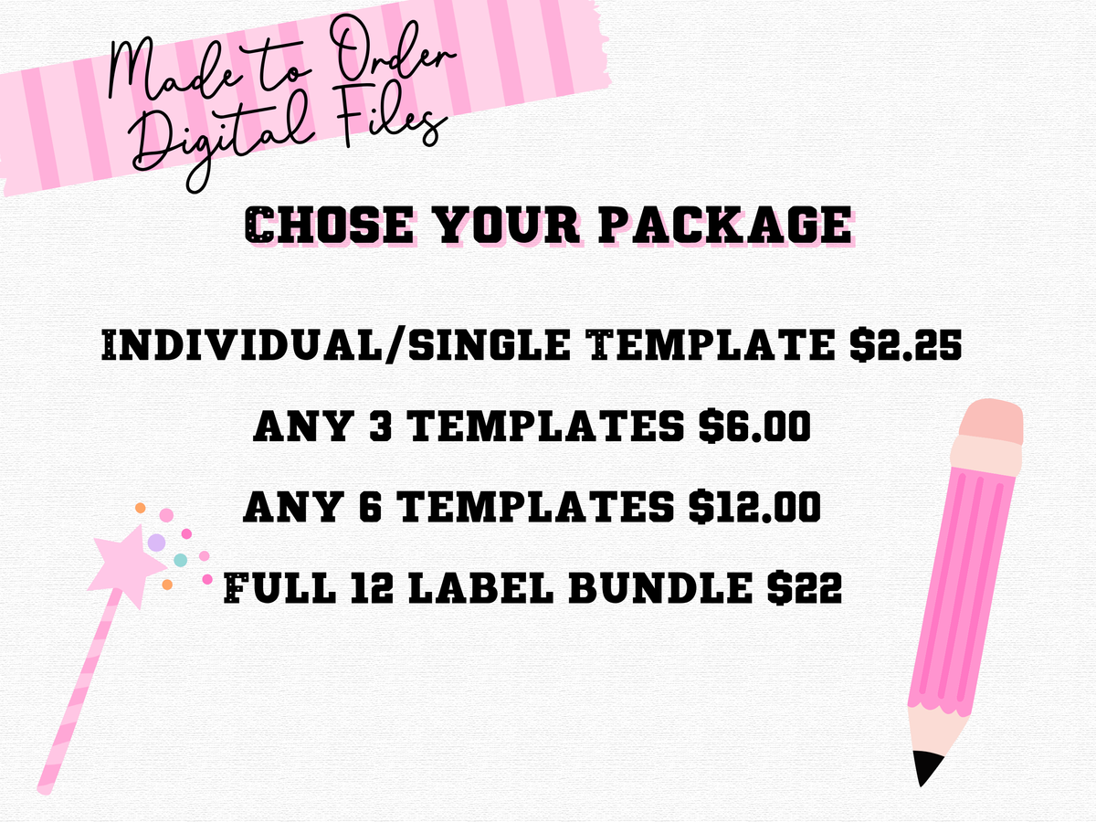 Minnie Safari Made to Order Templates- Digital Download- Made to Order Download