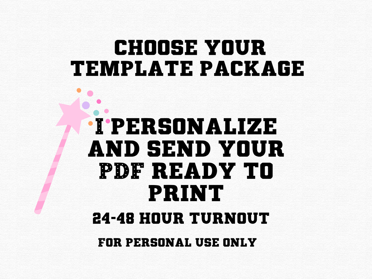 Minnie Safari Made to Order Templates- Digital Download- Made to Order Download