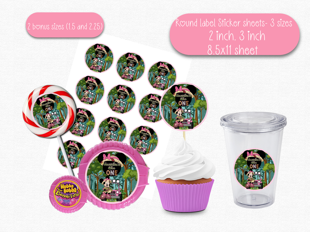 Minnie Safari Made to Order Templates- Digital Download- Made to Order Download