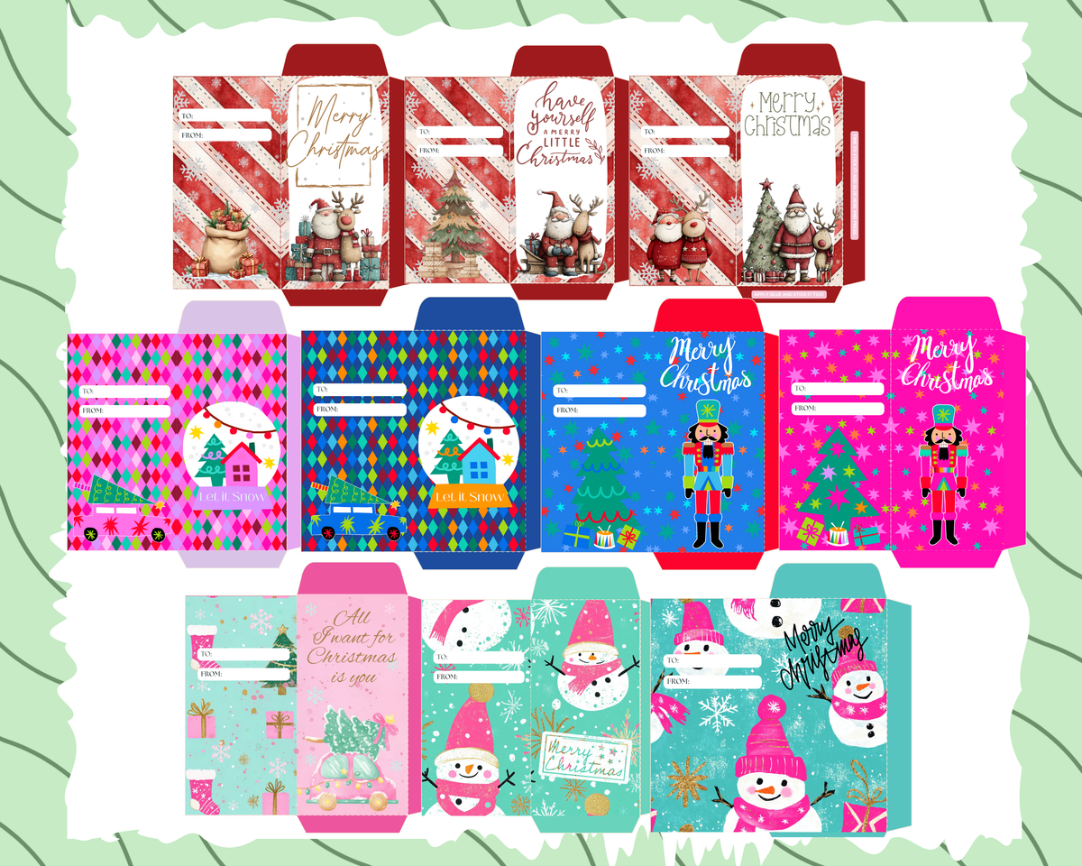 Printable Christmas Money Envelope Templates- Digital Download