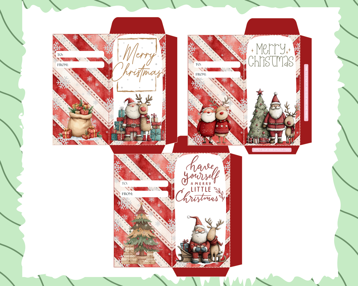 Printable Christmas Money Envelope Templates- Digital Download