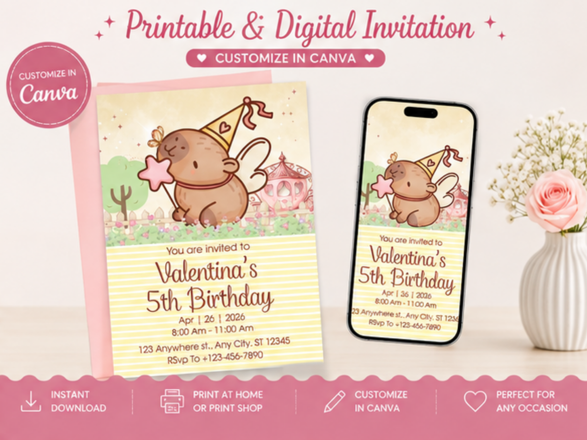 Capibara Birthday Printable Bundle