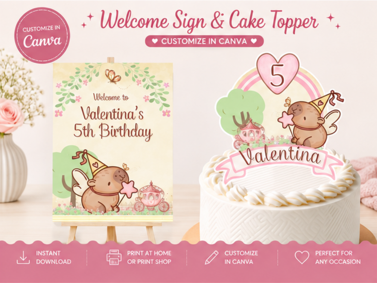 Capibara Birthday Printable Bundle