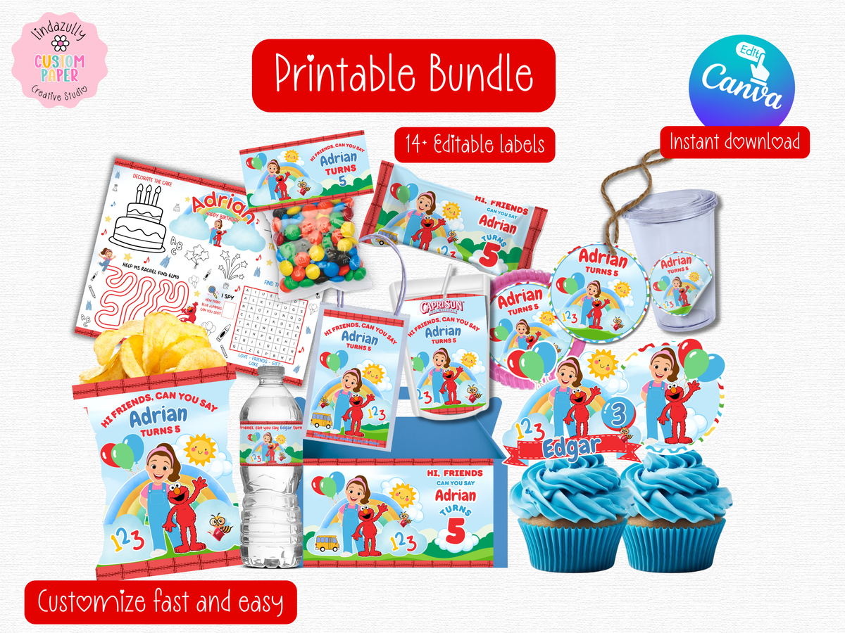 Educational Show Birthday Party Bundle | Canva Templates (Digital Download)