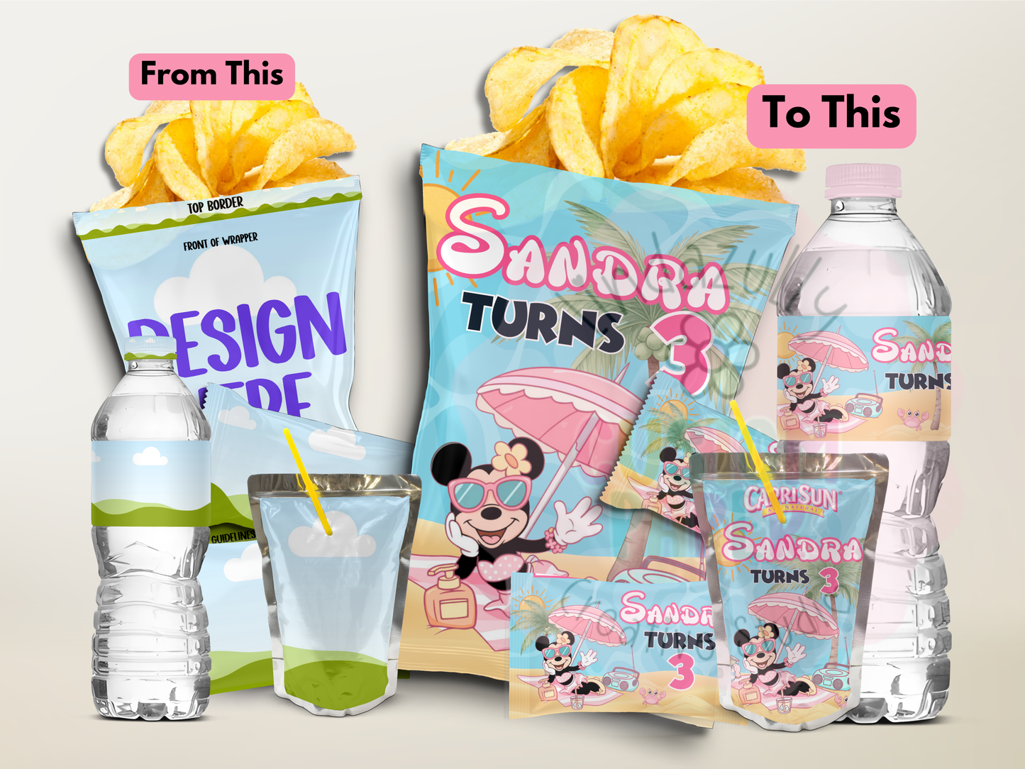 Party Favor Mockup & Template Bundle | Party Favor Seller Kit