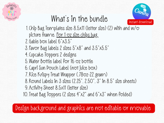 Educational Show Birthday Party Bundle | Canva Templates (Digital Download)