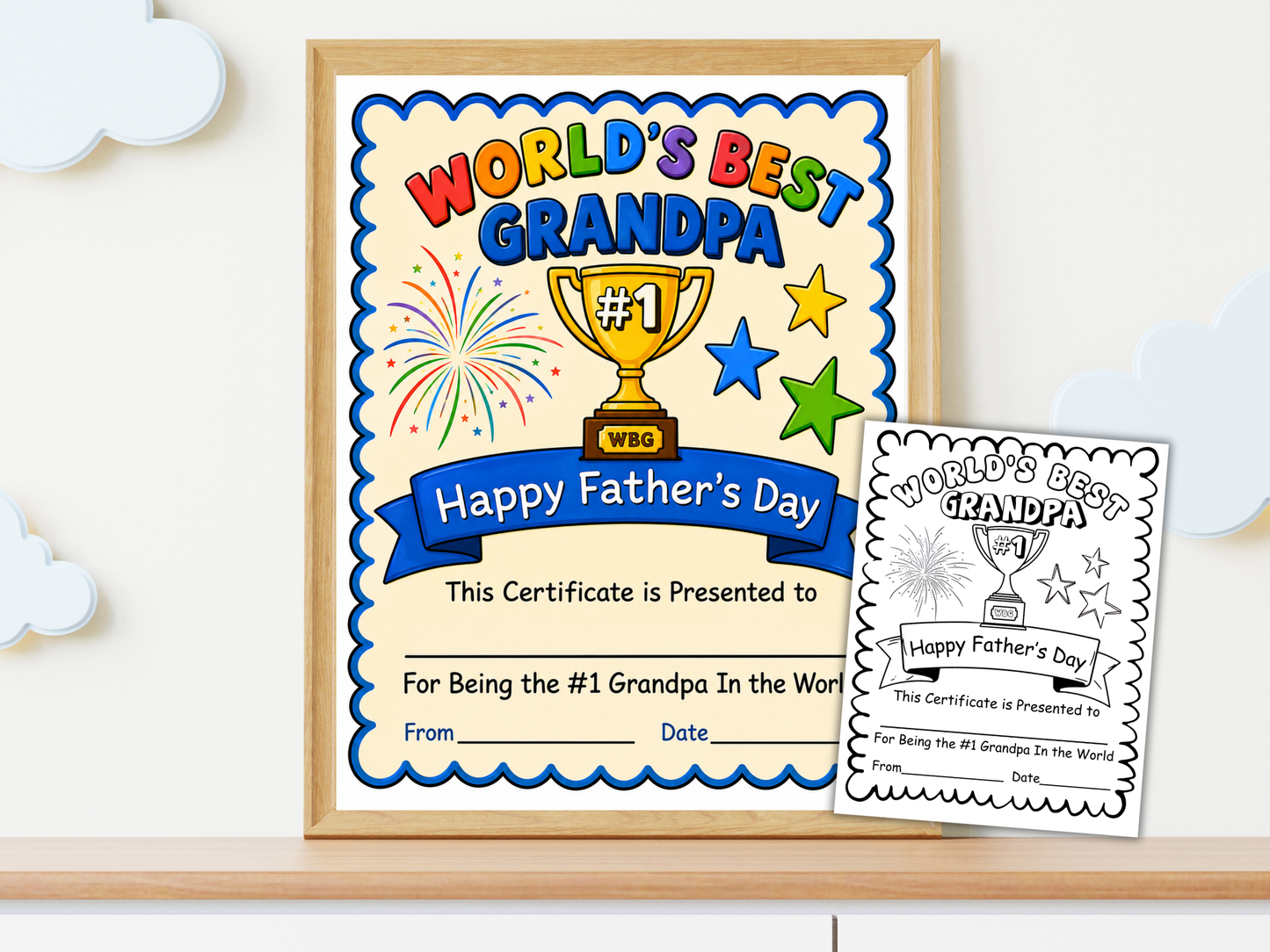 Father's Day Printable PDF Bundle | All About My Dad & Grandpa Keepsake Pages
