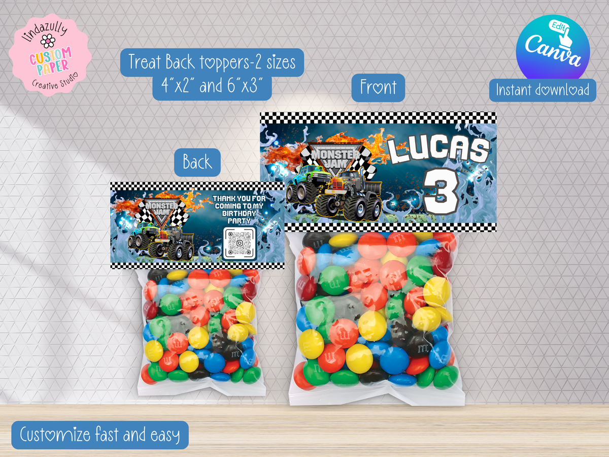 Monster Truck Jam Birthday Party Bundle, (Digital Download) Canva Editable