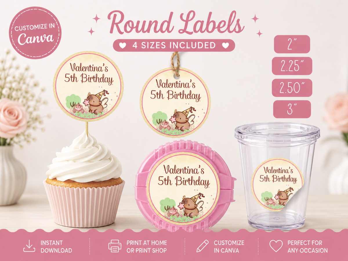 Capibara Birthday Printable Bundle