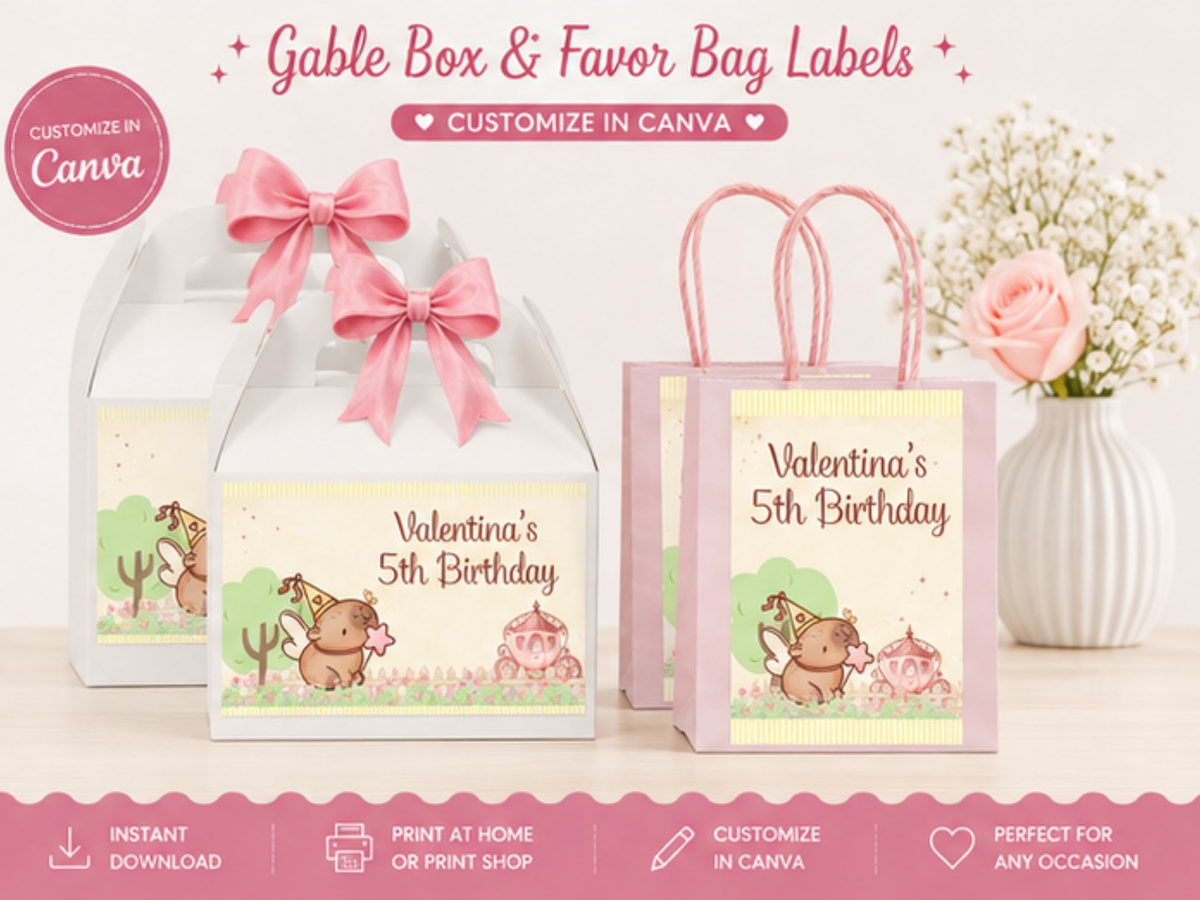 Capibara Birthday Printable Bundle