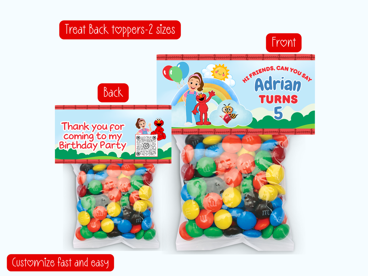 Ms Rachel and Elmo Printable Party Bundle | Canva Editable| Instant Download