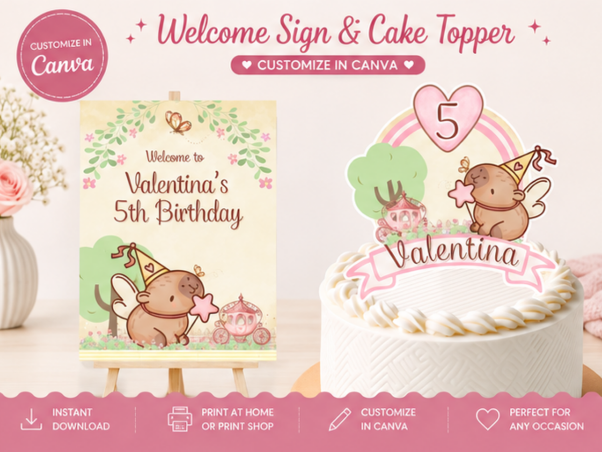 Capibara Birthday Printable Bundle