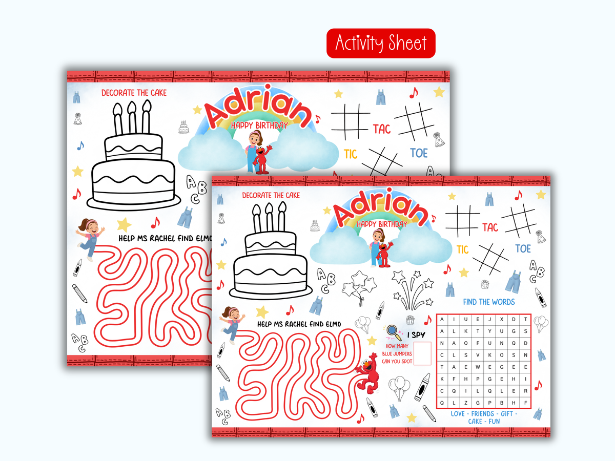 Ms Rachel and Elmo Printable Party Bundle | Canva Editable| Instant Download