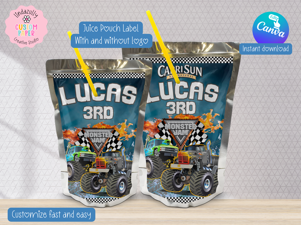 Monster Truck Jam Birthday Party Bundle, (Digital Download) Canva Editable