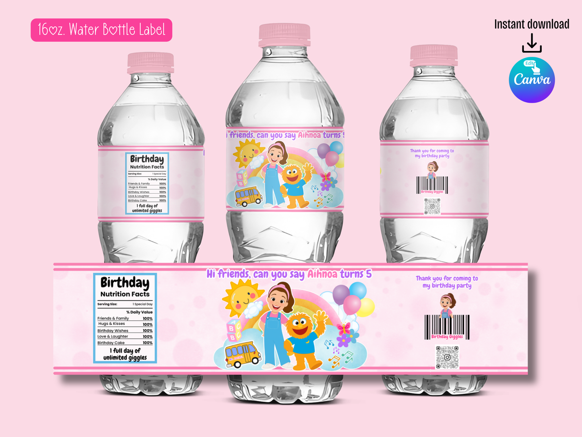 MS Rachel Inspired Printable Party Bundle Kit (Digital file) Personalize in Canva