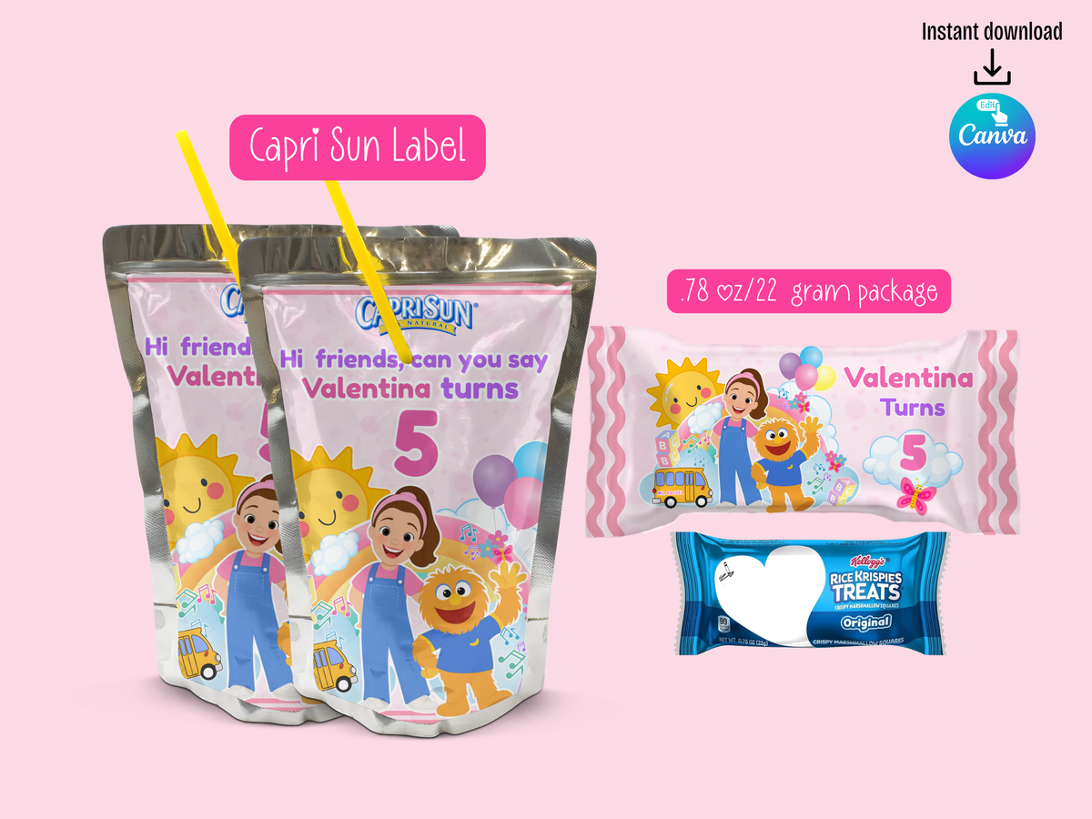 MS Rachel Inspired Printable Party Bundle Kit (Digital file) Personalize in Canva