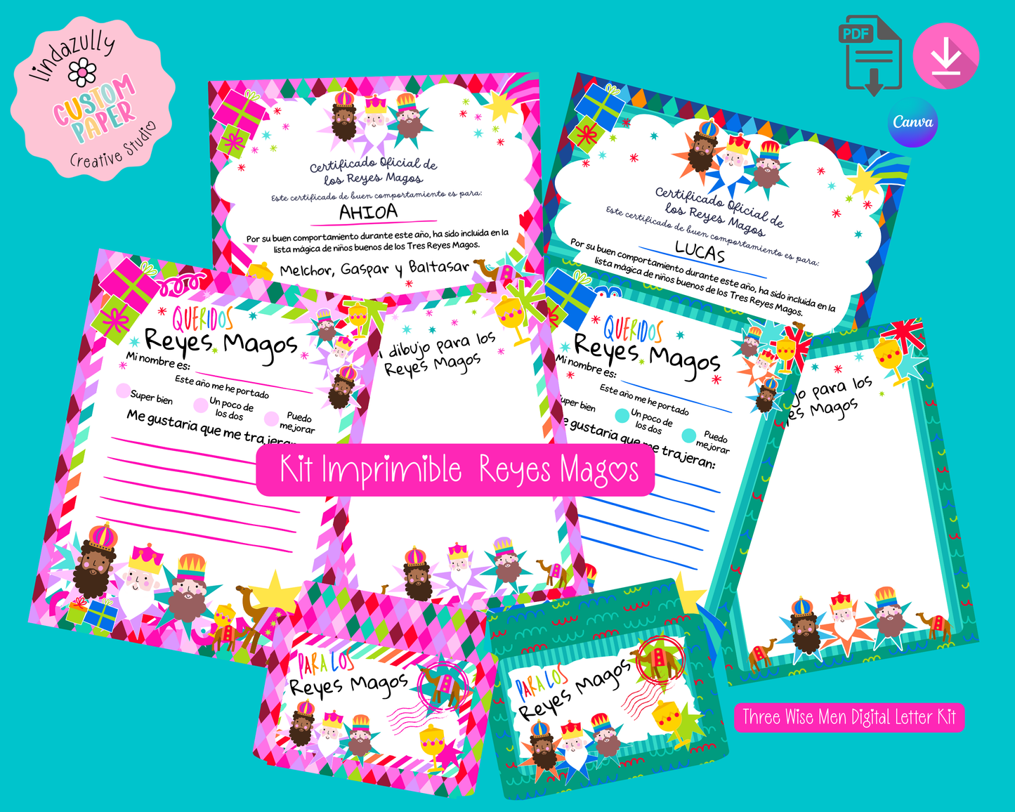 Printable Wise Men Letter Kit - Digital Download (Personal and Commercial use)