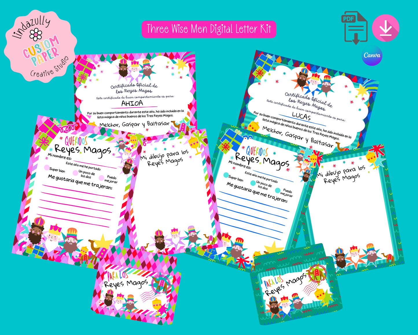 Printable Wise Men Letter Kit - Digital Download (Personal and Commercial use)