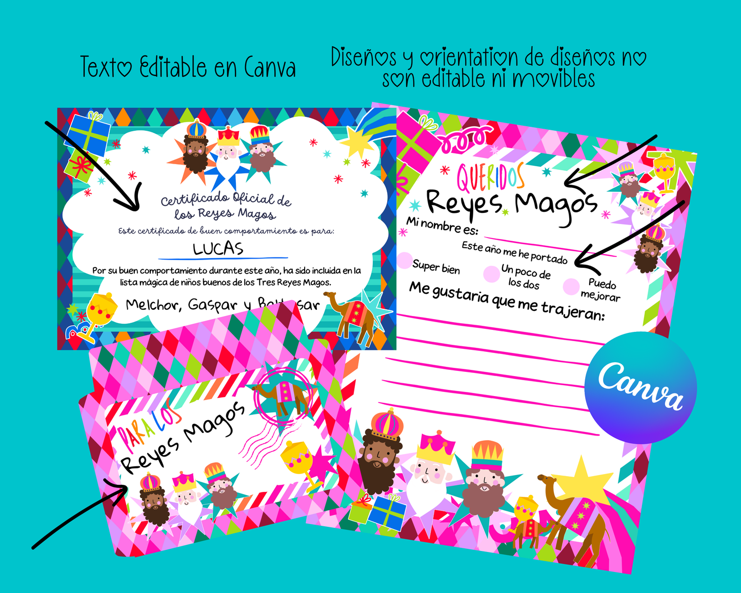 Printable Wise Men Letter Kit - Digital Download (Personal and Commercial use)