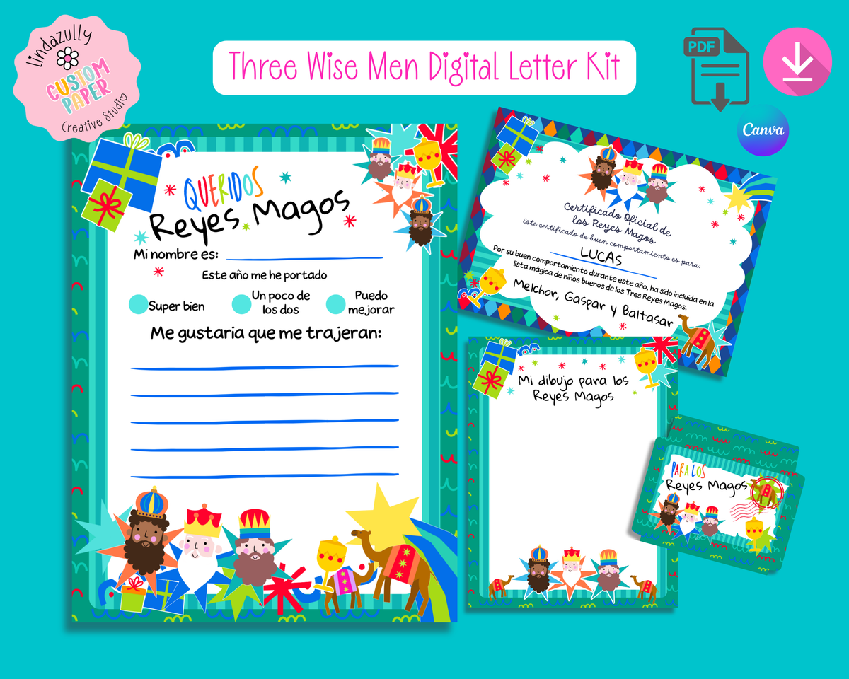Printable Wise Men Letter Kit - Digital Download (Personal and Commercial use)