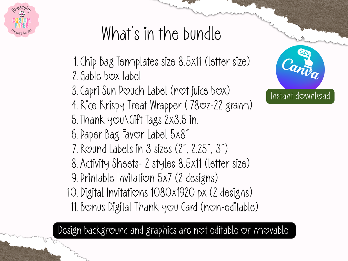 Mickey Safari Party Bundle Canva Template | Editable Jungle Birthday Decorations | Chip Bag, Capri Sun, Water Bottle Labels & More