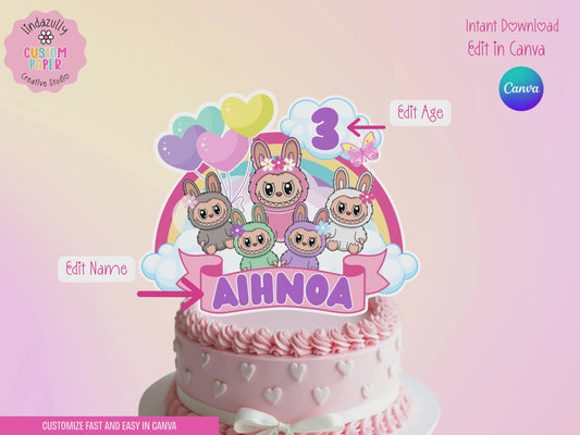 Labubu Cake Topper- Digital Download